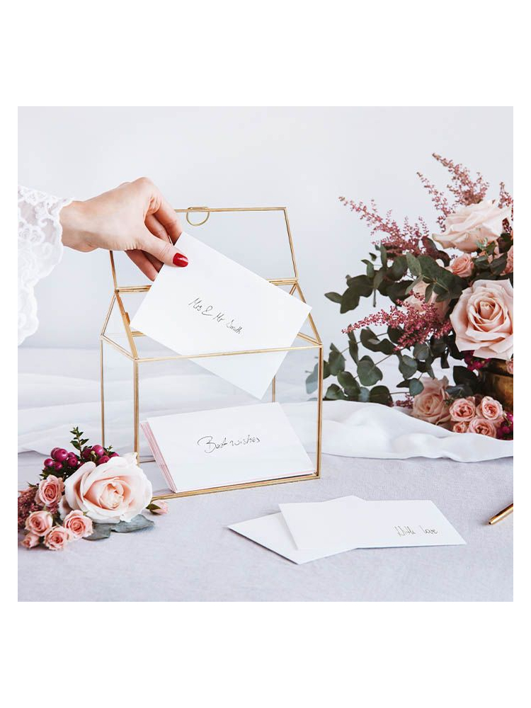 Glazen Enveloppendoos Goud main product photo