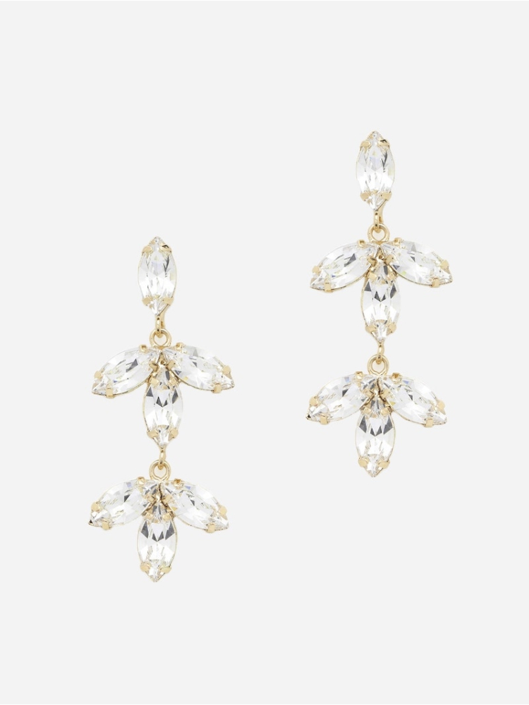 Abrazi Notch Swarovski Oorbellen Goud main product photo