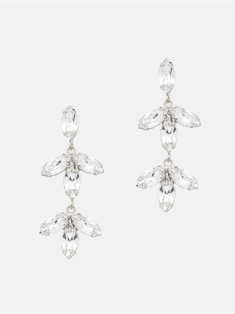 Abrazi Notch Swarovski Oorbellen Zilver main product photo