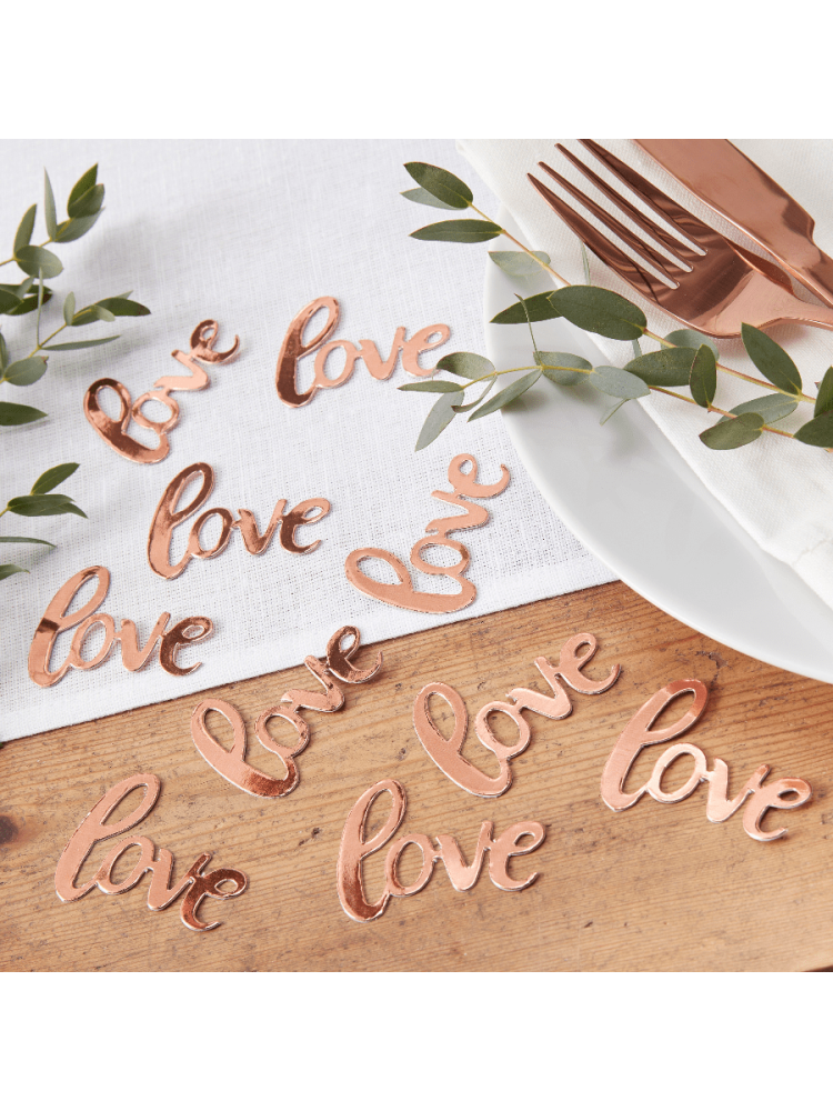 Ginger Ray BB-319 Beautiful Botanics Love Bruiloft Confetti Roségoud main product photo