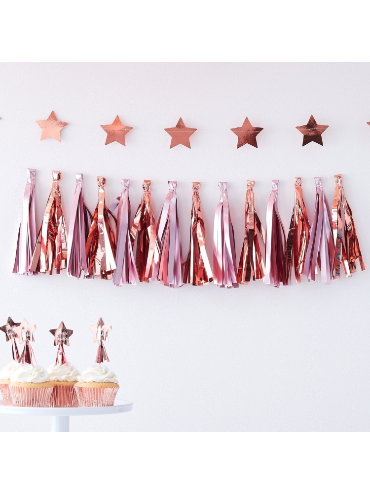 Ginger Ray TW-811 Twinkle Twinkle Roze Tasselslinger main product photo