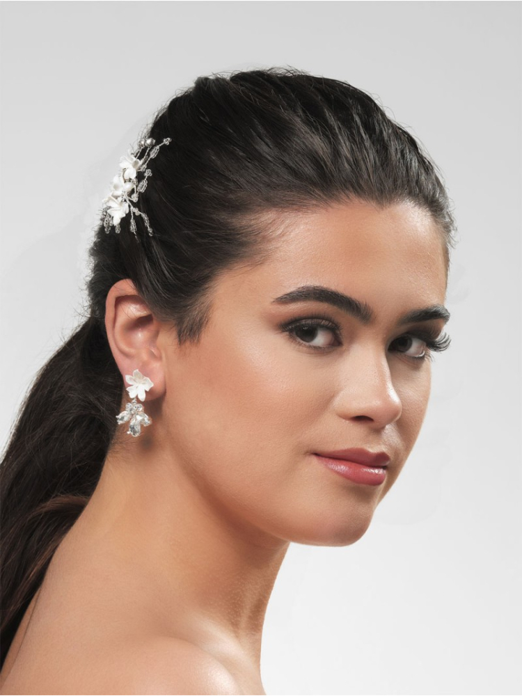 Poirier NC-1345 Oorbellen Ivoor/Zilver main product photo