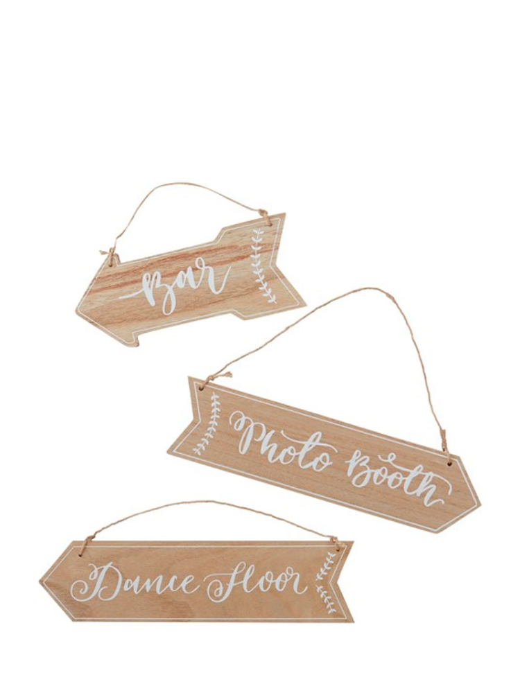 Houten wegwijzers in Boho stijl (3st) main product photo