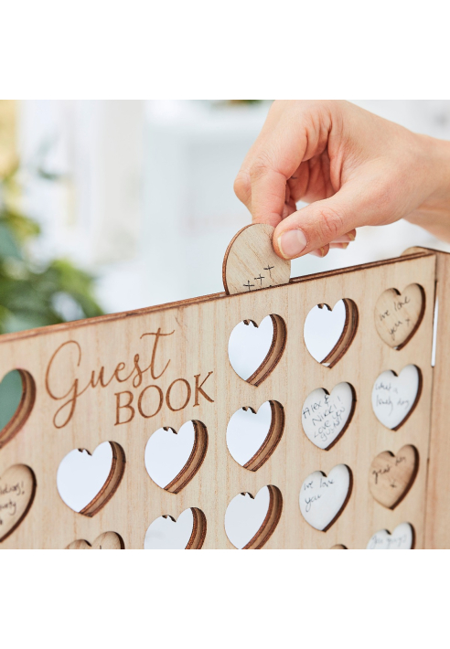 Ginger Ray BR-384 Botanical Wedding Vier Op Een Rij Gastenboek 