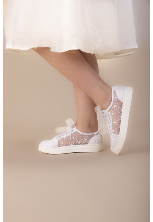 The Perfect Bridal Company Fifi kindersneakers bruiloft wit