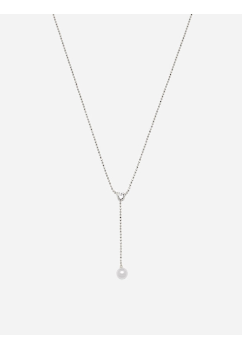Abrazi Lovey Parel Ketting Zilver ()