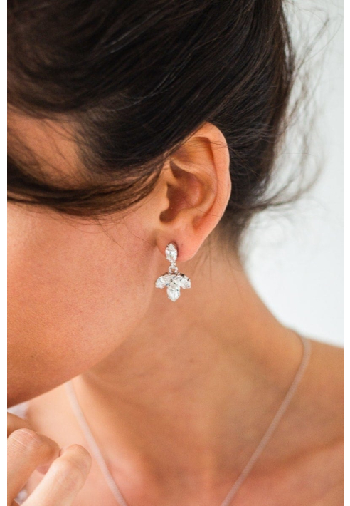 Abrazi Kylie Swarovski Oorbellen Zilver