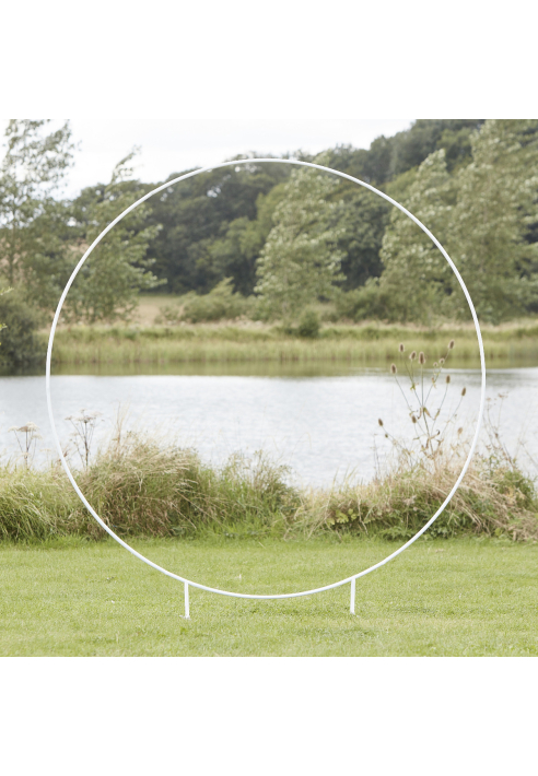 Ginger Ray BRA-340 Metalen Frame Cirkel Wit ()