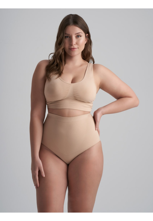 BYE BYE BRA Soft touch High Waist string Beige ()