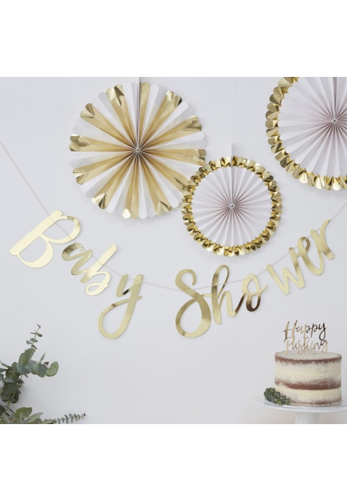 Gouden Baby Shower Slinger  | Oh Baby! ()