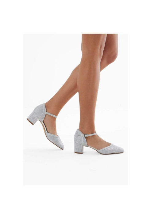 Rainbow Club Paisly Zilver Metallic Bruidsschoenen