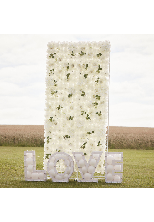 Ginger Ray PAMA-101 Witte Rozen Backdrop ()