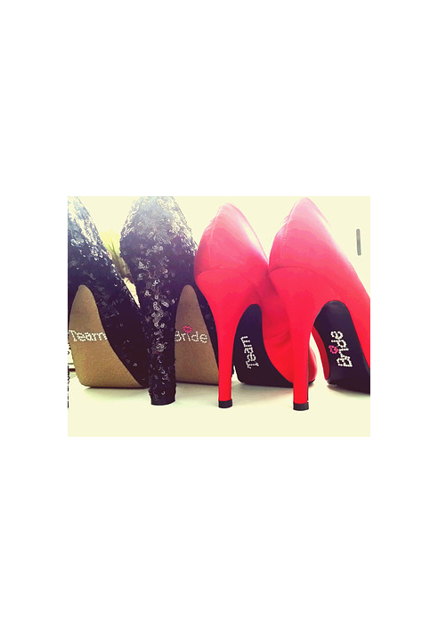 Team Bride Schoenstickers