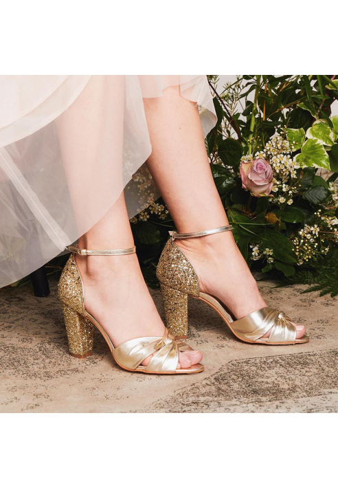 Rachel Simpson Candyfloss Gold Bruidsschoenen