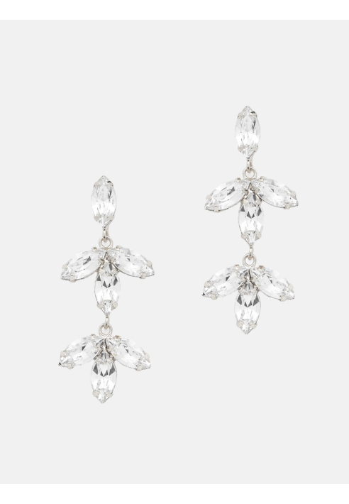 Abrazi Notch Swarovski Oorbellen Zilver ()