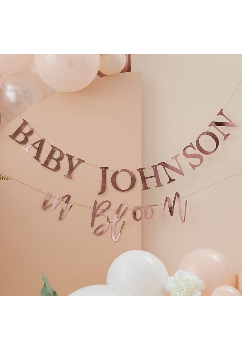 Ginger Ray BL-115 Floral Baby Shower Slinger ()