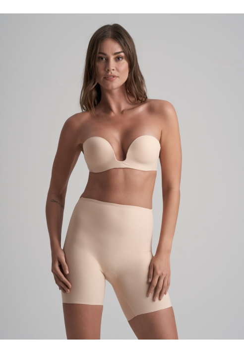 BYE BRA Low Back Mid Waist Short Beige