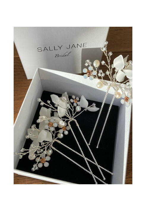Sally Jane Bridal Ilja Haarspelden Zilver