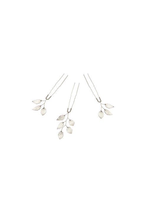 Abrazi Petal Haarspelden Zilver ()