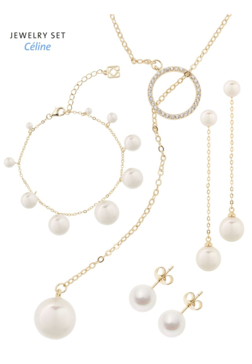Poirier JS-005 Bruidssieraden Set Céline Goud