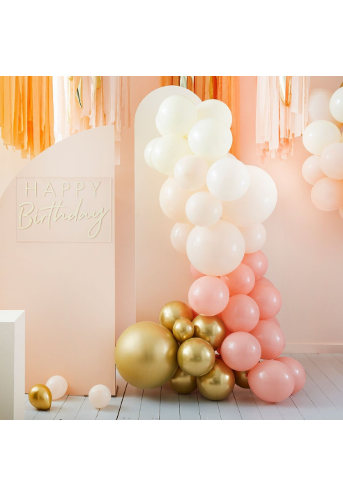 Ginger Ray MIX-378 Mix It Up Gold & Peach Ballonnenboog