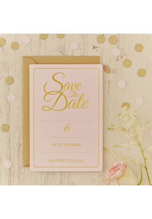 Save The Date Kaarten - Pastel Perfection (10st) ()