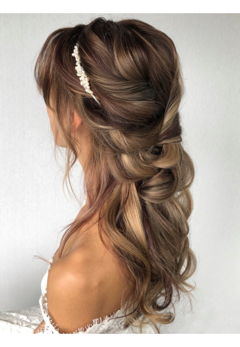 Sally Jane Bridal Sabrina Haarstreng Zilver ()