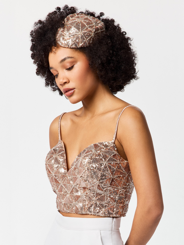 Poirier T-75423 Top | Pailletten main product photo