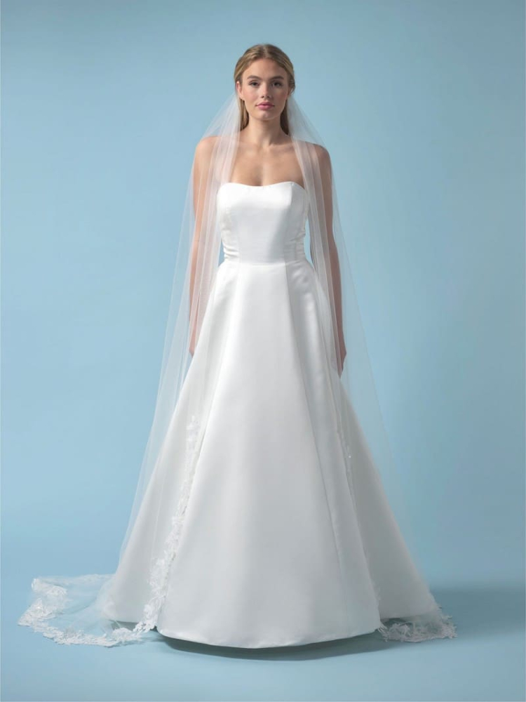 Poirier S428-280-SOFT Sluier Bloemen Kanten Rand - 280 cm main product photo