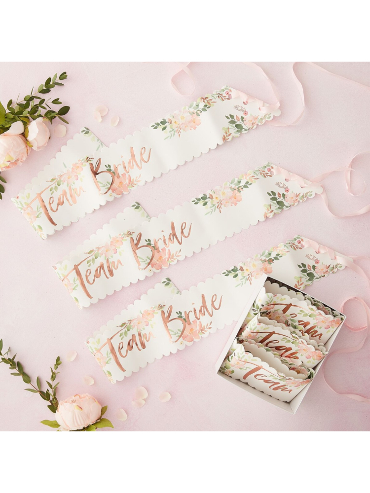 Ginger Ray FH-208 Floral Hen Team Bride Sjerpen main product photo